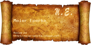 Meier Eperke névjegykártya